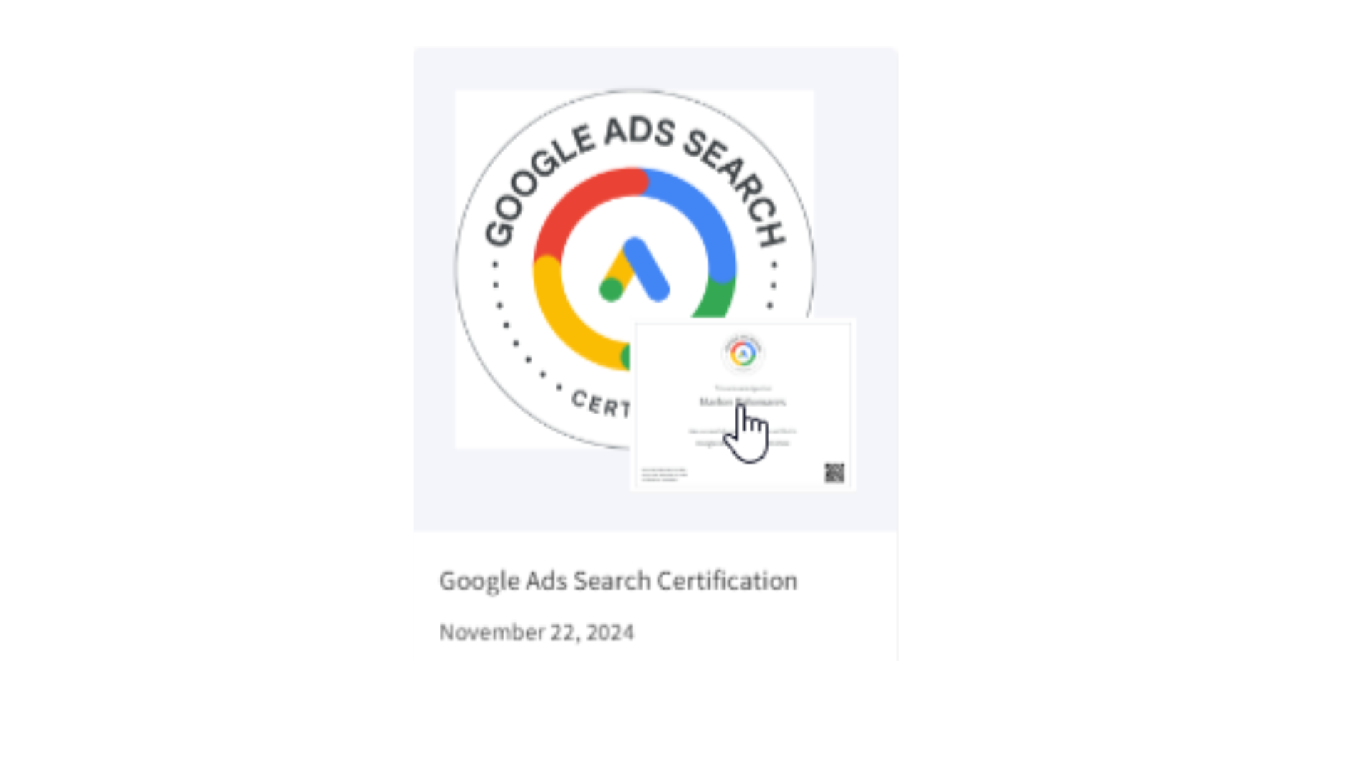 Google Search Ads Certification